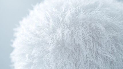 Poster - Examining a soft, fluffy ball reveals an array of delicate fibers that create an inviting and tactile surface. The gentle whiteness evokes tranquility, sparking curiosity in the viewer