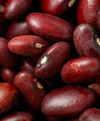 Wall Mural - A close up of red beans with a few of them showing the inside