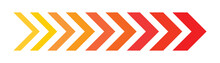 colourful arrow. dynamic moving arrow representing speed, acceleration, fast. transparent png and vector illustration. 