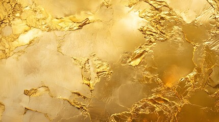 Aufkleber - Captivating Metallic Texture with Brilliant Golden Shimmer and Opulent Patterns   A luxurious and mesmerizing background featuring a stunning golden surface with intricate and ornate patterns