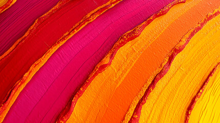 Poster - Vibrant abstract art in vivid colors contemporary gallery digital artwork creative space close-up viewpoint expression of emotion