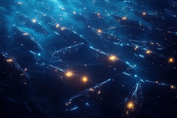 Poster - Exploring the Global Network: A Visual Journey of Interconnected Systems and Nodes Illuminating the Digital Landscape