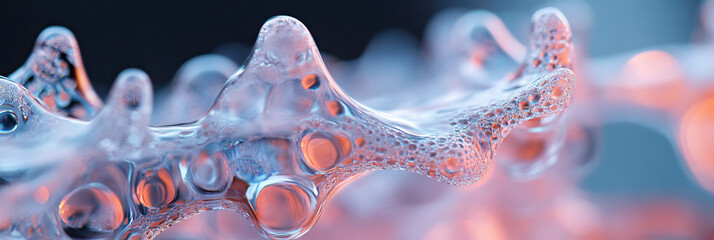 Poster - Abstract Image of Translucent Substance with Bubbles