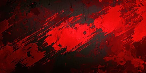 Poster - Red and black background with red splatters