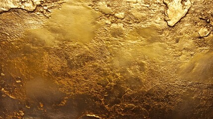 Leinwandbilder - Glittering golden metallic textured abstract background with a fading worn and aged appearance  The surface has a rough messy and grungy a vintage industrial and creative design element