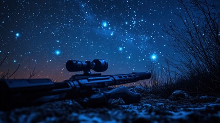 Wall Mural - Orion: Tranquil Scene of Starry Night Sky with Canis Minor Constellation and Sirius Above Horizon