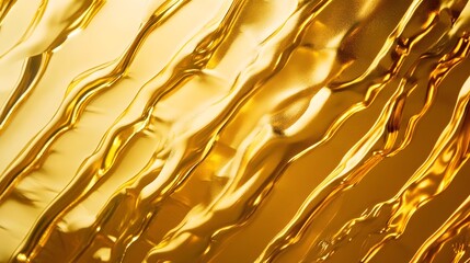 Aufkleber - Shimmering golden abstract textured background with elegant metallic rippling and flowing patterns  Luxurious lustrous and dazzling metallic surface with a premium glamorous aesthetic