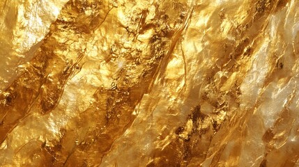 Aufkleber - Shimmering golden abstract textured metallic background with a luxurious radiant and dazzling appearance  Sparkling surface with a mineral precious gemstone like