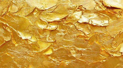 Leinwandbilder - Stunning abstract background with a crumpled golden foil texture  The surface appears metallic shiny and glittery creating a luxurious and elegant visual effect