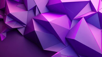 Poster - Bright purple geometric forms interlock and project a modern aesthetic in an artistic environment, reflecting creativity and innovation in design.