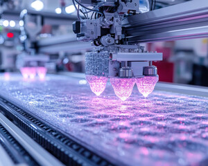 Poster - Automated robotic nozzles printing with vibrant colors