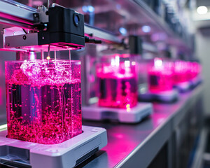 Poster - Innovative bioprinters creating organ models with vibrant colors