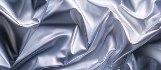 Aufkleber - Textured silver foil aluminum background with crumpled surface design for creative projects and artistic applications