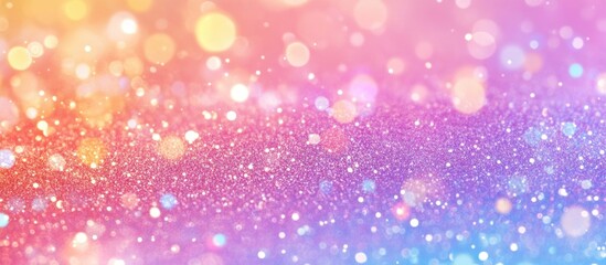 Aufkleber - Colorful shimmering bokeh background with sparkling lights in pink, purple, and gold hues for festive or creative designs.