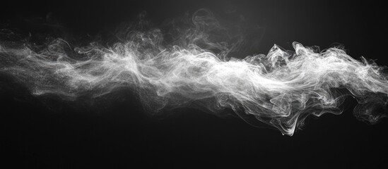Aufkleber - wispy white smoke drifting freely against a dark background creating an ethereal and mysterious visu