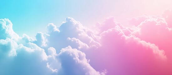 Aufkleber - Colorful Sky and Soft Clouds with Bright Pastel Background Texture and Pattern