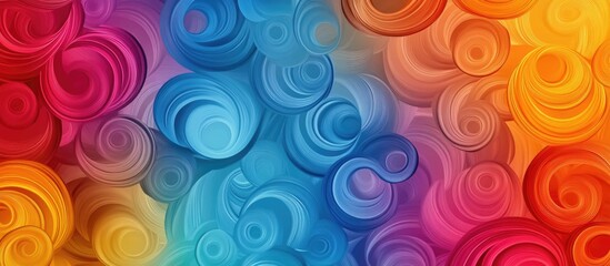 Wall Mural - Colorful Abstract Swirl Texture Background with Vibrant Blue, Red, and Orange Hues for Creative Design Projects and Artwork Backdrops