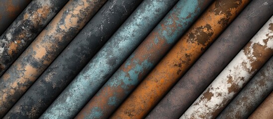 Canvas Print - Rusty metal texture seamless background for industrial design and creative projects featuring grunge and vintage elements.