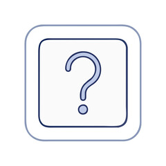 Poster - question mark in a square icon, question mark in a square vector illustration-question mark in a square perfect for question mark in a square logos and icons