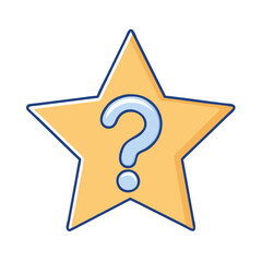 Poster - question mark in a star icon, question mark in a star vector illustration-question mark in a star perfect for question mark in a star logos and icons