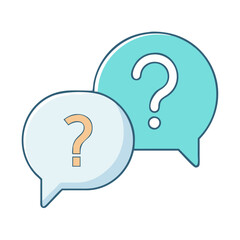 Poster - speech with question mark icon, speech with question mark vector illustration-speech with question mark perfect for speech with question mark logos and icons