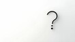 © ANGEL4289 - Question mark symbol minimal concept. Black question mark on a white background symbolizing inquiry and curiosity.