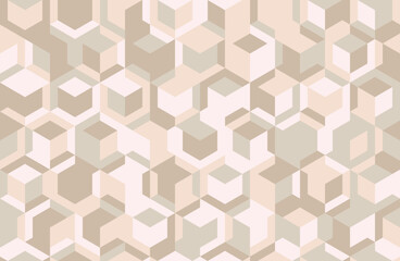 Fototapete - Minimal geometric design with sharp shapes and mosaic repetition. Ideal for seamless backgrounds, modern textile patterns, or trendy poster covers.