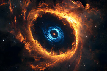 Wall Mural - the eye of god, also known as the helix nebula, is a spiral in deep space.