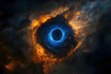 Wall Mural - the eye of god, also known as the helix nebula, is a spiral in deep space.