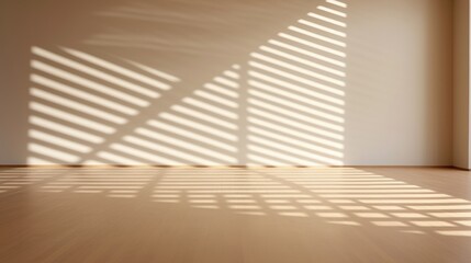 Poster - Empty Room with Beige Walls and Striking Shadow Patterns from Window Blinds Creating a Calm and Serene Environment, Grand Hall of a Gilded Palace