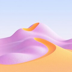 Poster - Abstract Pastel Landscape:  Cracked Textured Dunes in Pink and Orange