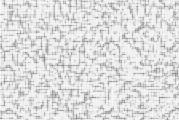 Poster - Black and white dotted halftone background.