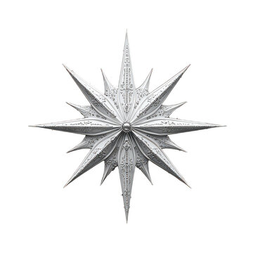 white star spikes overlay isolated on transparent background