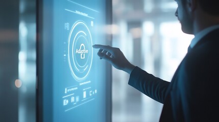 Adaptive Security System Interface: Futuristic Tech