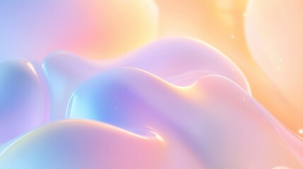 Wall Mural - Abstract Pastel Background with Fluid Shapes and Soft Lighting