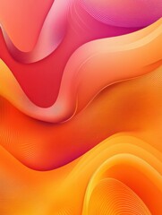 Poster - A vibrant abstract background with fluid, wavy lines in orange and pink hues. Ideal for dynamic and energetic designs.