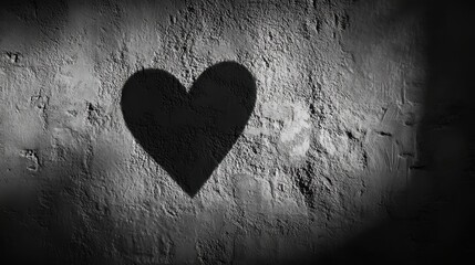 Poster - Black Heart Grunge Texture Background