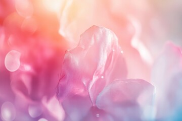 Poster - Close Up of Vibrant Pink Purple and Blue Flower Petals with Soft Focus and Bokeh