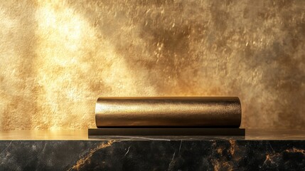 A matte bronze trophy with a simple yet elegant cylindrical silhouette