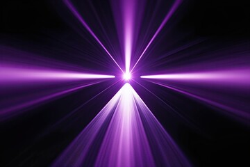 Poster - Lilac Laser Beam with Lens Flare Effect on Black Background