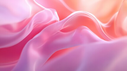 Poster - Pink and Orange Silk Fabric Drape Abstract Background Texture