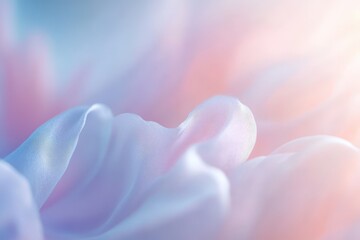 Poster - Soft Pastel Fabric Drapery with Gentle Waves