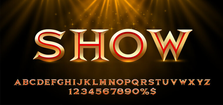 Show font set collection, letters and numbers symbol. Vector illustration