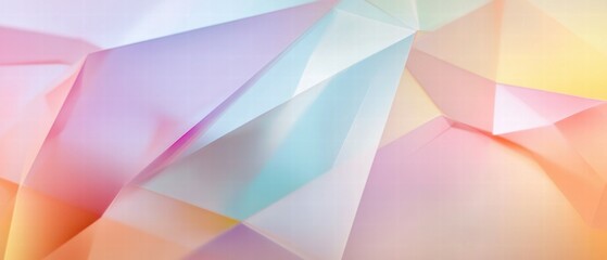 Poster - Abstract pastel colors with sharp geometric shapes and soft gradients