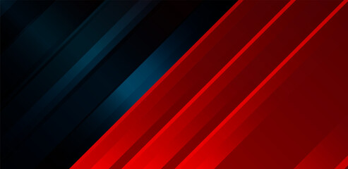 Poster - Red and blue diagonal stripes background. Design for poster, banner, flyer, brochure, presentation