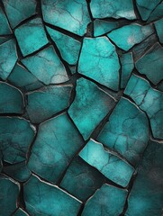 Poster - Abstract Teal and Black Texture