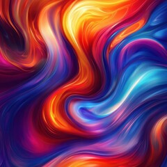Poster - Colourful dynamic flow background, Liquid color flow background