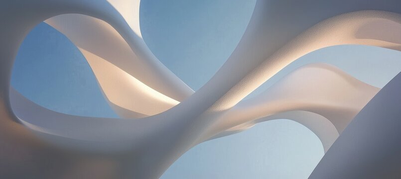 Elegant luxury setting featuring silk drapery, created as a 3D illustration and rendering
