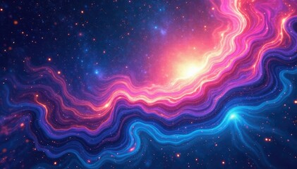 Wall Mural - swirling galaxy marble background with holographic effect, colorful, marble, swirly