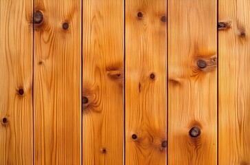 Poster - Wooden planks with a warm, natural grain pattern, showcasing knots and smooth texture perfect for backgrounds and rustic designs.